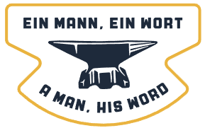Ein Mann, Ein Wort - A Man, His Word badge